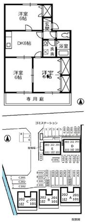 エスポワール都Ⅱ Aの間取り画像