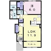 ミルフルールBの間取り画像