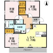 サンヴィオレ B棟の間取り画像