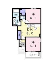 プリムローズ うえまつ Ⅱの間取り画像