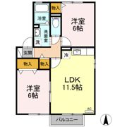 パストラル八幡 Aの間取り画像