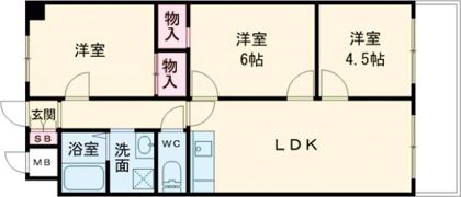 エクセル東加古川壱番館の間取り画像