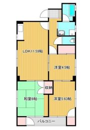 垣根マンションの間取り画像