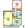 L’Untieune（ｱﾝﾃｨｴｰﾇ） Aの間取り画像