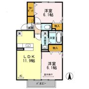 ブランシェ大溝 Aの間取り画像