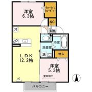 ブランシェ大溝 Bの間取り画像