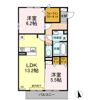 D-room PLUS（ﾃﾞｨｰﾙｰﾑ ﾌﾟﾗｽ）の間取り画像