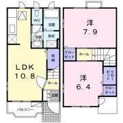 クレイン アライト Ⅳの間取り画像