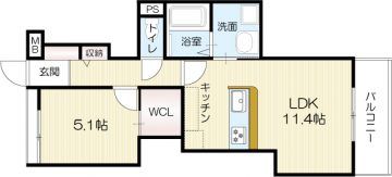 エレアージュ東姫路駅前の間取り画像
