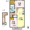 ラフィーネ・デュオⅡ A棟の間取り画像