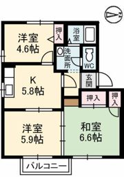 フレグランスボヌールB棟の間取り画像