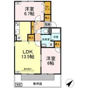 ヴィラ西福原 C棟の間取り画像