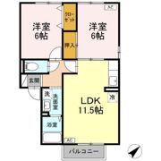 メゾンポルテ A棟の間取り画像