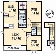 アメージングコートの間取り画像