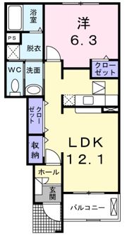 ラック ヴィラCの間取り画像