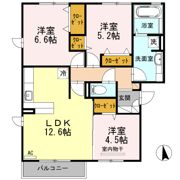 セジュールモダン B棟の間取り画像
