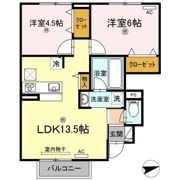 ヴィラ オーヴェストの間取り画像