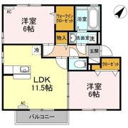 リビングタウン観音寺 D棟の間取り画像