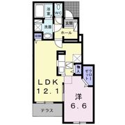 ウイッシュ Bの間取り画像