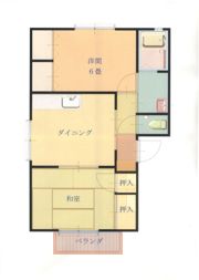 コーポ中的場Xの間取り画像
