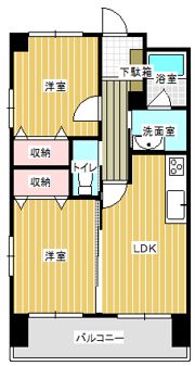 グラード西川津の間取り画像