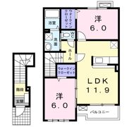リヴァーサイド意宇Ⅵの間取り画像