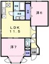 アメニティー北平野Bの間取り画像