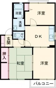 はぴねすハイツ喜田の間取り画像