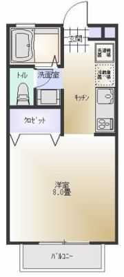 フラットひかるの間取り画像