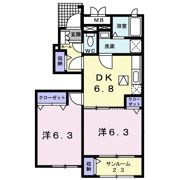 ブルック サイドBの間取り画像