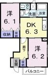 パークサイド大道Aの間取り画像