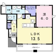 レインボー國府 Dの間取り画像