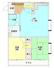 カレラハイツの間取り画像