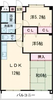 ベルコート加古川の間取り画像