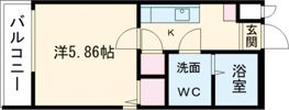 HK2 west※FR1ヵ月(30日)&初回保証料無料&火災保険料1年分負担の間取り画像