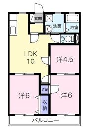 レジデンスケイの間取り画像
