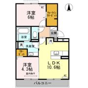 Clair Pine(ｸﾚｰﾙ ﾊﾟｲﾝ)の間取り画像