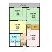 ウスバハイツ Fの間取り画像