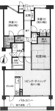パークハイム牛田弐番館の間取り画像