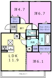 セレンディピティ矢倉の間取り画像