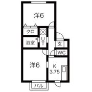 サニープレイスC・Dの間取り画像