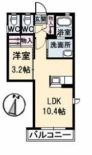 シャーメゾンSK A棟の間取り画像