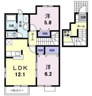 サンセール Aの間取り画像