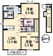 エスポワールSENDA B棟の間取り画像