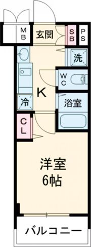 プレサンス神戸裁判所前デリシアの間取り画像