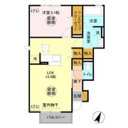 コンフォール千現Ⅱ Aの間取り画像