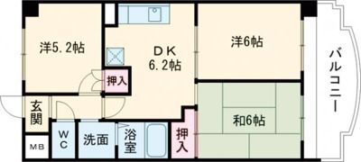 ロイヤルコーポ加古川の間取り画像