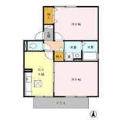 ハイツ大手 Bの間取り画像