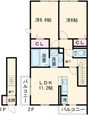 グランクレールの間取り画像