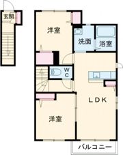 シャーメゾンヒメコウライグリーンの間取り画像